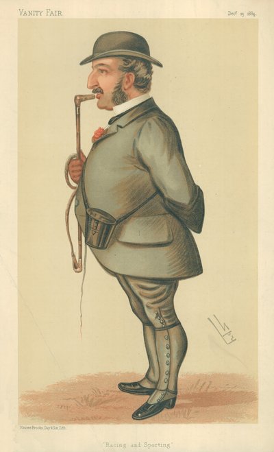 Mr Leopold de Rothschild, corse e sport, 13 dicembre 1884, caricatura di Vanity Fair da Leslie Matthew Ward